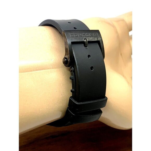 Concord Men's Watch C2 Swiss Automatic Chronograph Black Dial Rubber Ban… - Picture 10 of 12